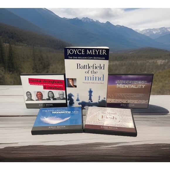 Joyce Meyer Wilderness Mentally & Mind CD Sets Total 20CDs & Battlefield Book - Picture 1 of 5